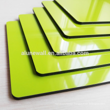 High glossy green unbroken core aluminum composite panel ACP